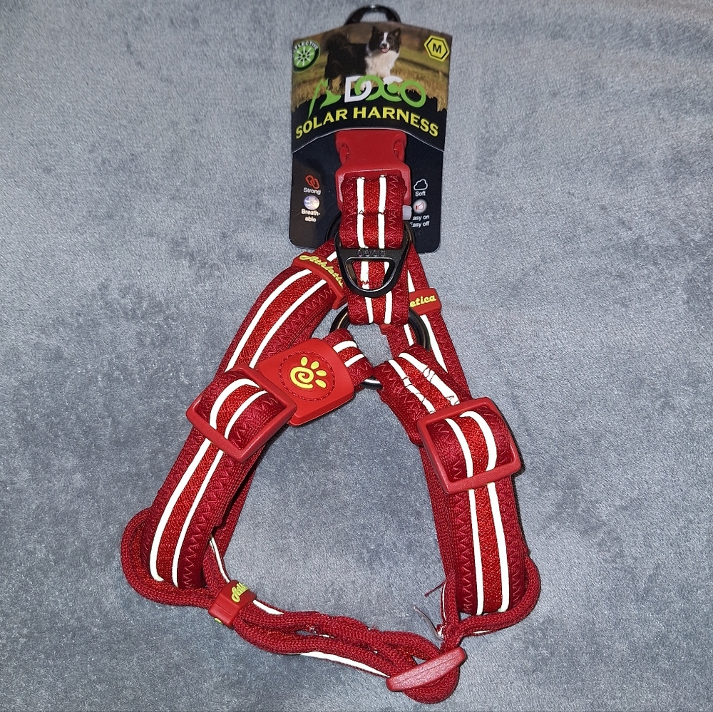 DOCO Step-in Dog Harness~Mesh~Solar~Breathable~Tri Glide~Metal Ring~Med